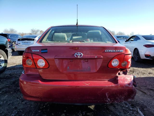 2T1BR32E37C755359 - 2007 TOYOTA COROLLA CE RED photo 6