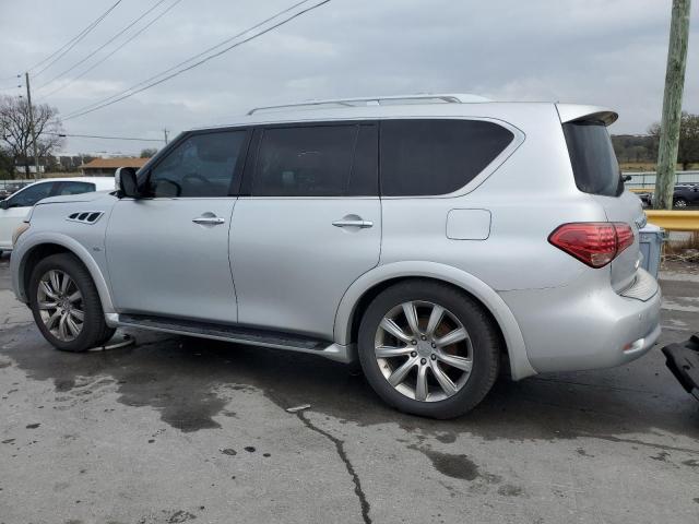 JN8AZ2NF8E9554008 - 2014 INFINITI QX80 SILVER photo 2