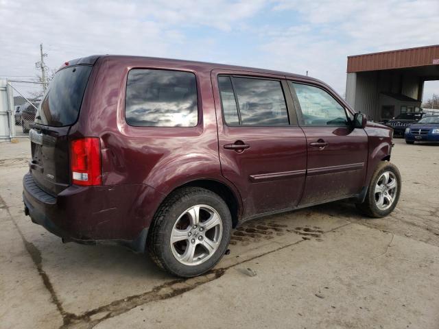 5FNYF4H63CB018595 - 2012 HONDA PILOT EXL MAROON photo 3