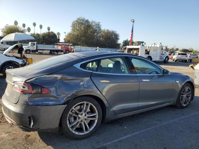 5YJSA1CNXDFP28886 - 2013 TESLA MODEL S GRAY photo 3