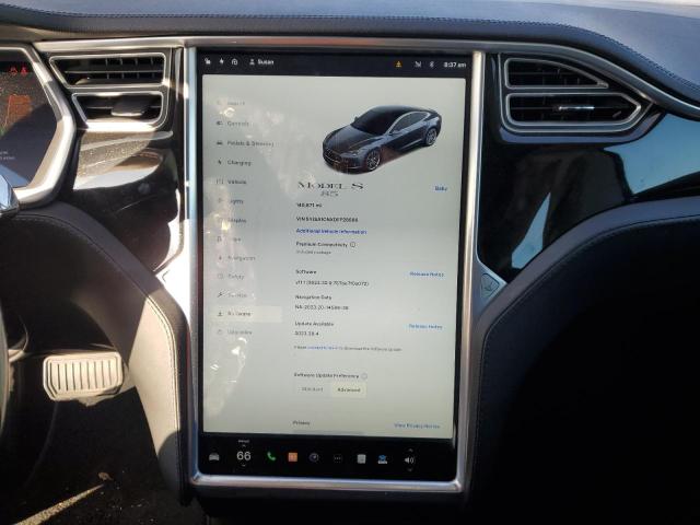 5YJSA1CNXDFP28886 - 2013 TESLA MODEL S GRAY photo 9