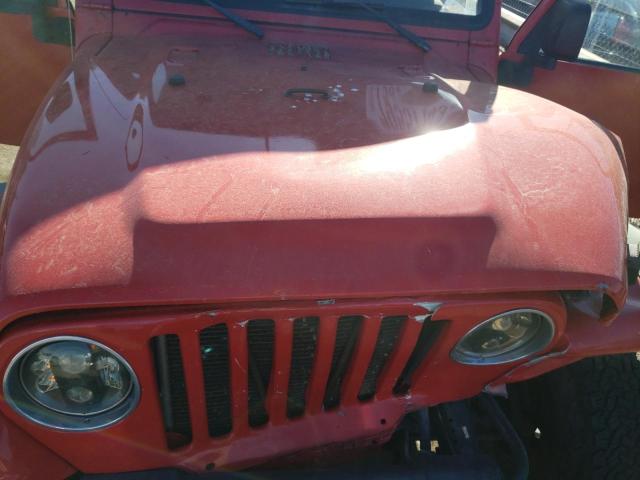 1J4FA39S64P789646 - 2004 JEEP WRANGLER X RED photo 11