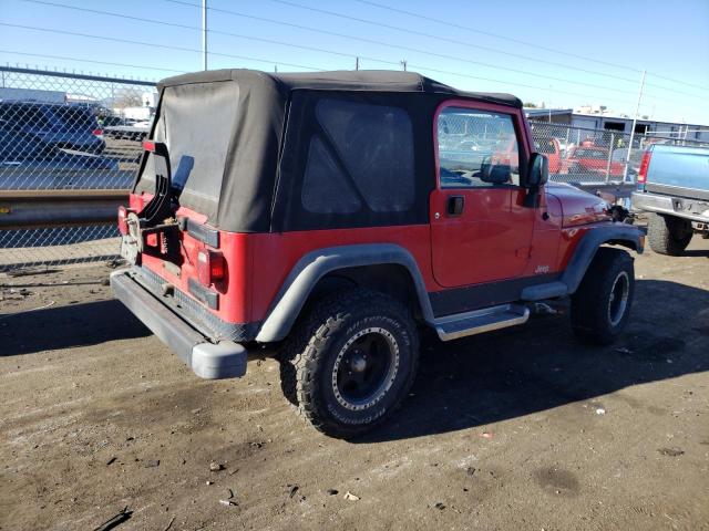 1J4FA39S64P789646 - 2004 JEEP WRANGLER X RED photo 3