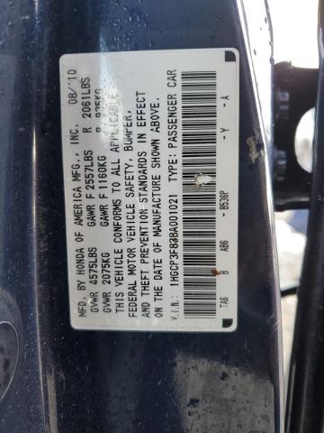 1HGCP3F83BA001021 - 2011 HONDA ACCORD EXL BLUE photo 13