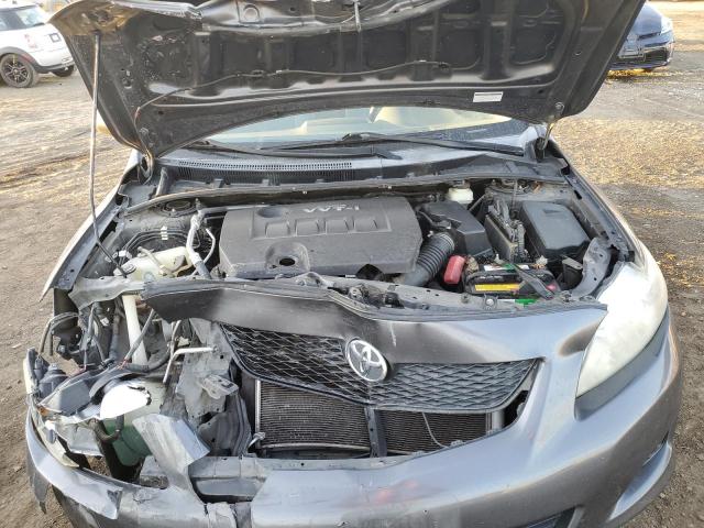 1NXBU4EE3AZ274257 - 2010 TOYOTA COROLLA BASE GRAY photo 11