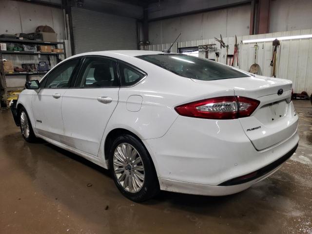 3FA6P0LU7GR345501 - 2016 FORD FUSION SE HYBRID WHITE photo 2