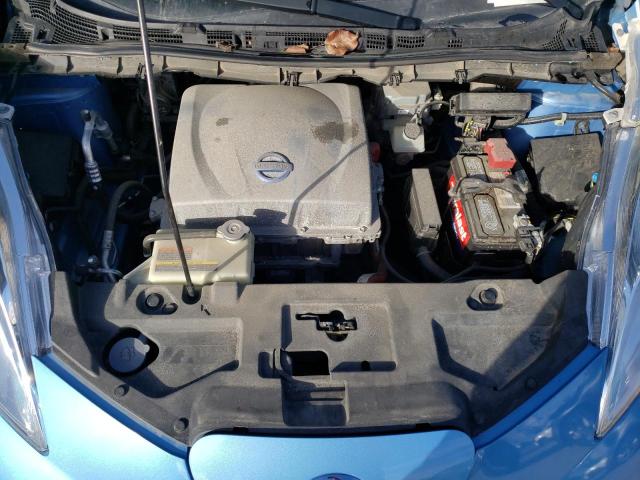 1N4AZ0CP2EC338630 - 2014 NISSAN LEAF S BLUE photo 11