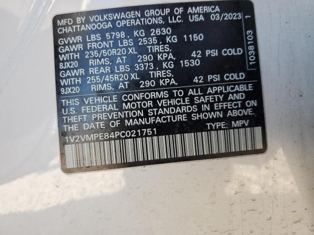 1V2VMPE84PC021751 - 2023 VOLKSWAGEN ID.4 PRO S 白色 照片 13