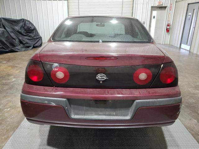 2G1WF52E049354930 - 2004 CHEVROLET IMPALA BURGUNDY photo 6