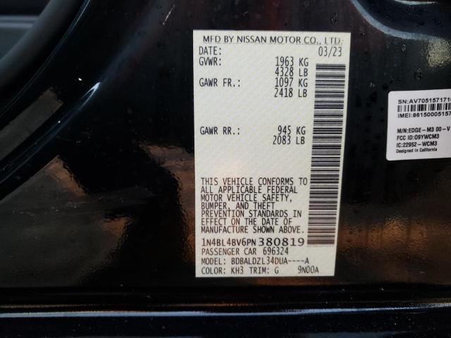 1N4BL4BV6PN380819 - 2023 NISSAN ALTIMA S BLACK photo 12