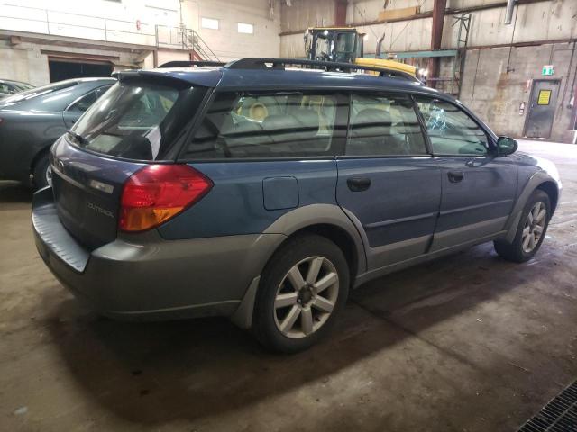 4S4BP61C067315909 - 2006 SUBARU LEGACY OUTBACK 2.5I BLUE photo 3