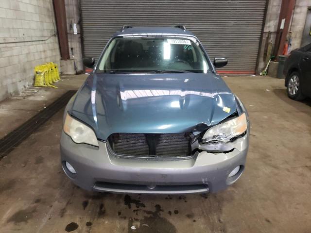 4S4BP61C067315909 - 2006 SUBARU LEGACY OUTBACK 2.5I BLUE photo 5