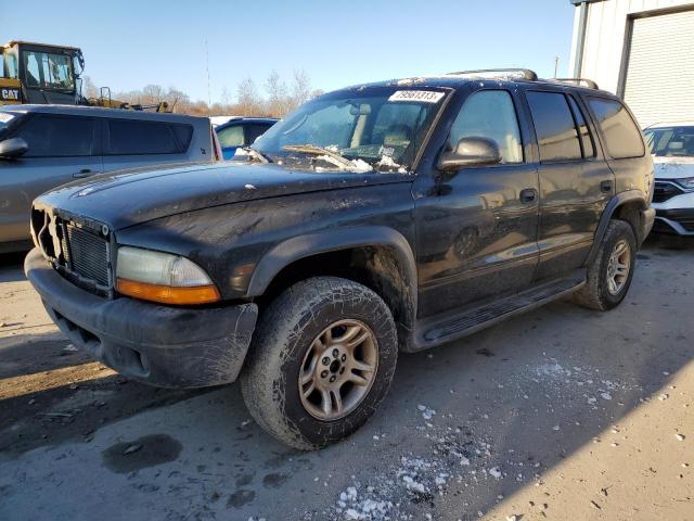 1D4HS38N43F522262 - 2003 DODGE DURANGO SPORT BLACK photo 1