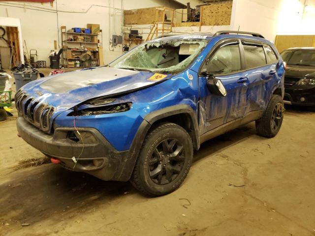 1C4PJMBX1JD576459 - 2018 JEEP CHEROKEE TRAILHAWK BLUE photo 1