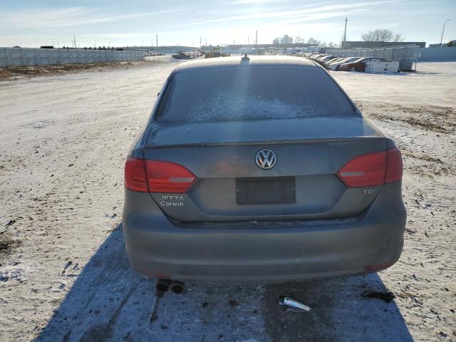 3VWLL7AJ0DM446167 - 2013 VOLKSWAGEN JETTA TDI GRAY photo 6