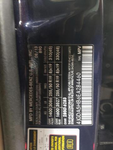 4JGDA5HB6EA284460 - 2014 MERCEDES-BENZ ML 350 4MATIC BLUE photo 13