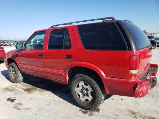 1GNDT13X74K128874 - 2004 CHEVROLET BLAZER RED photo 2