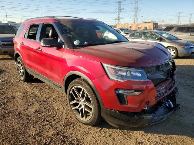 1FM5K8GT9KGB52217 - 2019 FORD EXPLORER SPORT RED photo 4