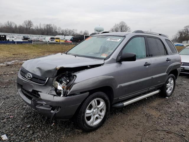 KNDJE723587529548 - 2008 KIA SPORTAGE EX GRAY photo 1