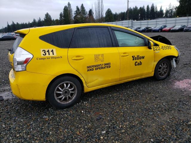 JTDZN3EU1E3292270 - 2014 TOYOTA PRIUS V YELLOW photo 3