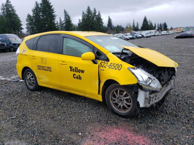 JTDZN3EU1E3292270 - 2014 TOYOTA PRIUS V YELLOW photo 4