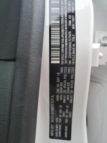 ZASPAKBN3L7C75476 - 2020 ALFA ROMEO STELVIO TI WHITE photo 13