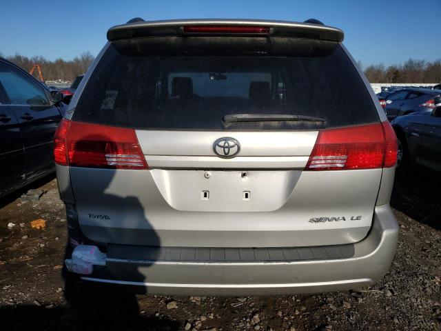 5TDZA23CX4S178751 - 2004 TOYOTA SIENNA CE SILVER photo 6