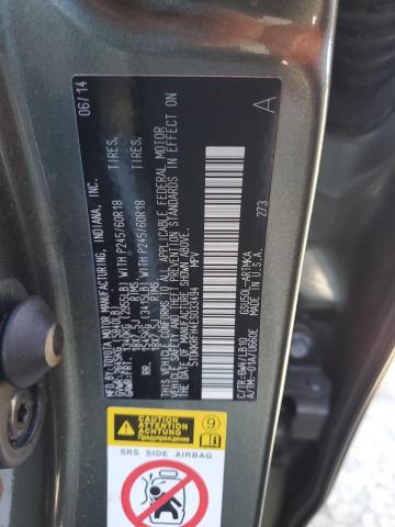 5TDKKRFH4ES033494 - 2014 TOYOTA HIGHLANDER XLE GREEN photo 13