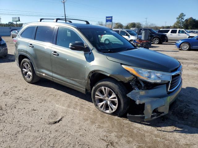 5TDKKRFH4ES033494 - 2014 TOYOTA HIGHLANDER XLE GREEN photo 4