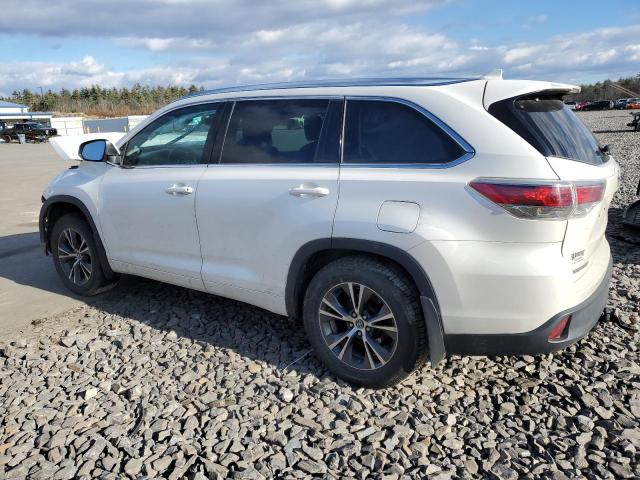 5TDJKRFH1GS254727 - 2016 TOYOTA HIGHLANDER XLE WHITE photo 2