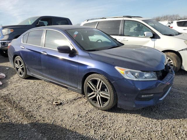 1HGCR2F52GA036036 - 2016 HONDA ACCORD SPORT ლურჯი ფოტო 4