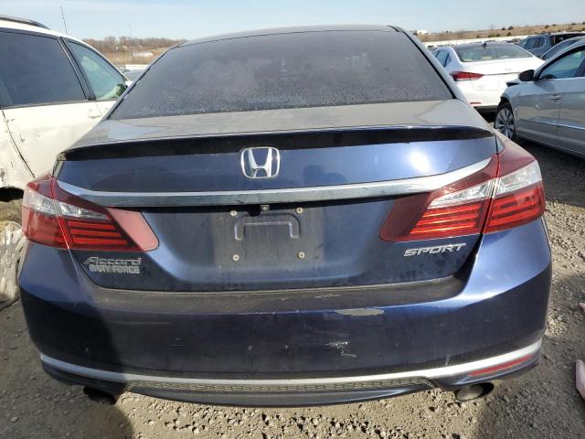 1HGCR2F52GA036036 - 2016 HONDA ACCORD SPORT ლურჯი ფოტო 6