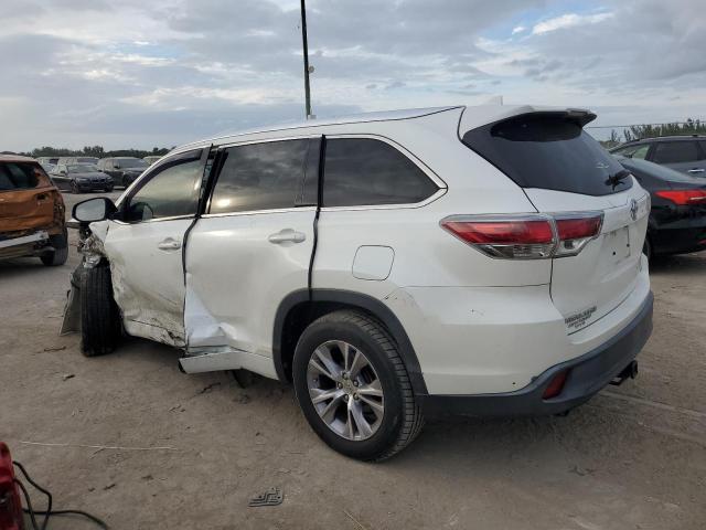 5TDKKRFHXFS042749 - 2015 TOYOTA HIGHLANDER XLE WHITE photo 2