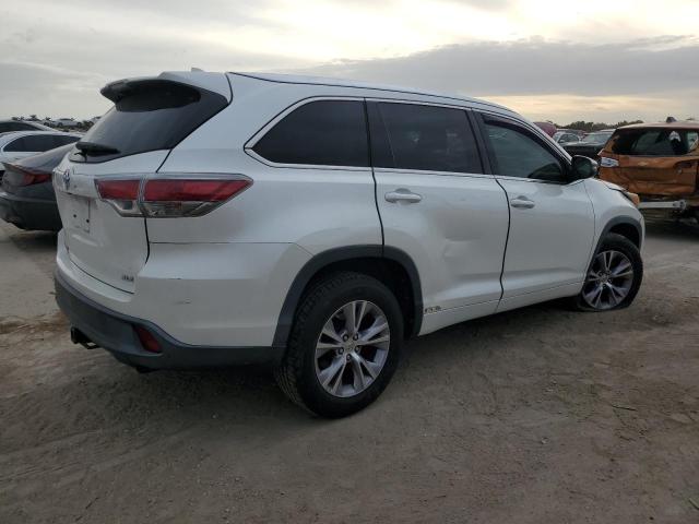 5TDKKRFHXFS042749 - 2015 TOYOTA HIGHLANDER XLE WHITE photo 3