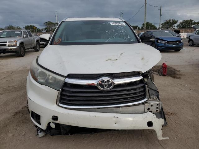 5TDKKRFHXFS042749 - 2015 TOYOTA HIGHLANDER XLE WHITE photo 5