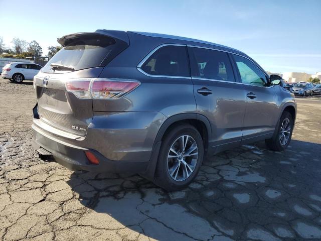 5TDJKRFH0GS320510 - 2016 TOYOTA HIGHLANDER XLE GRAY photo 3