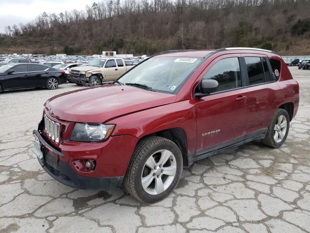 1C4NJDBB4ED841196 - 2014 JEEP COMPASS SPORT MAROON photo 1