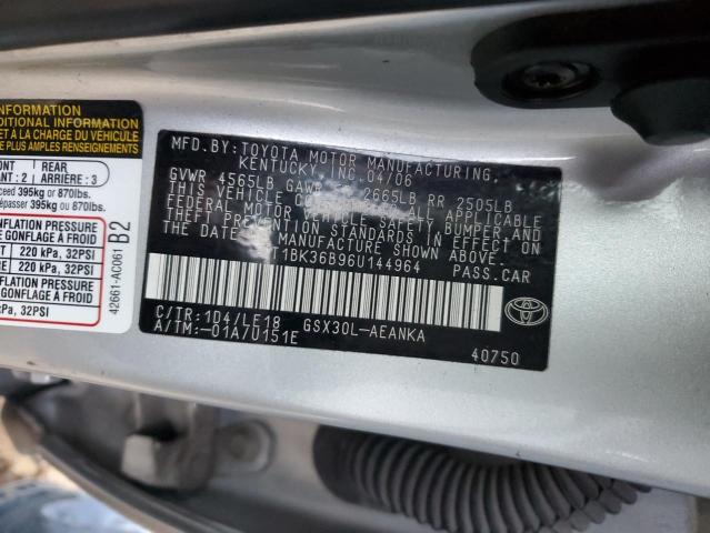 4T1BK36B96U144964 - 2006 TOYOTA AVALON XL SILVER photo 13