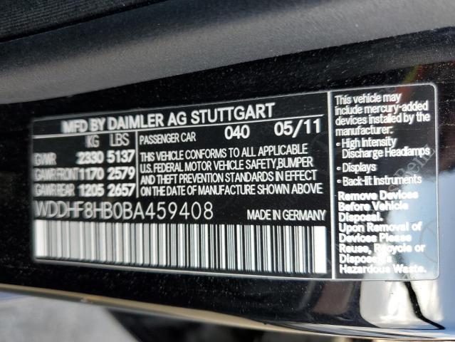 WDDHF8HB0BA459408 - 2011 MERCEDES-BENZ E 350 4MATIC BLACK photo 13