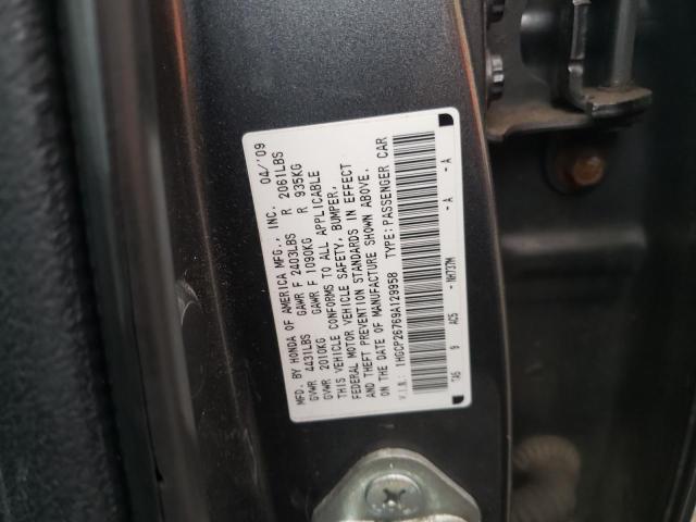 1HGCP26769A129958 - 2009 HONDA ACCORD EX GRAY photo 12