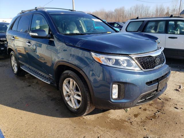 5XYKTDA61FG555763 - 2015 KIA SORENTO LX BLUE photo 4