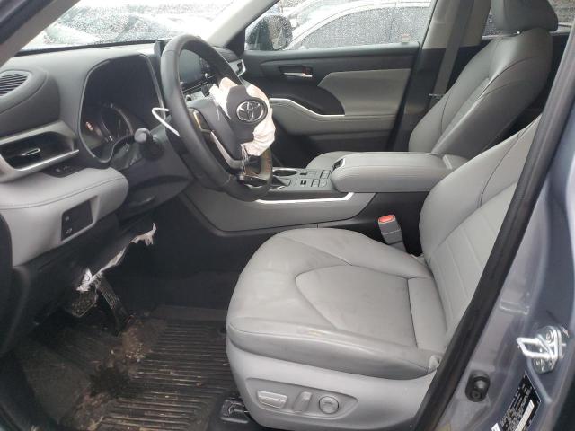 5TDHZRBH0NS251993 - 2022 TOYOTA HIGHLANDER XLE BLUE photo 7