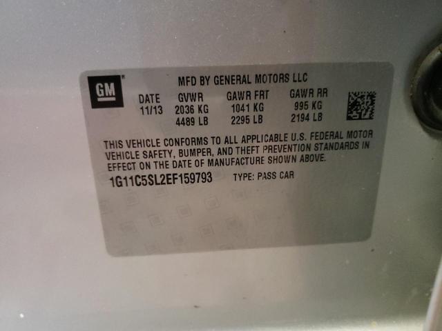 1G11C5SL2EF159793 - 2014 CHEVROLET MALIBU 1LT Gümüş foto 12