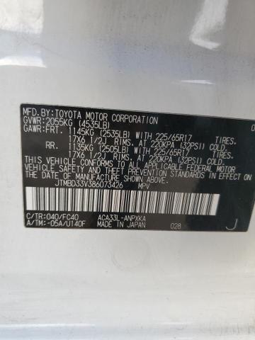 JTMBD33V386073426 - 2008 TOYOTA RAV4 WHITE photo 13