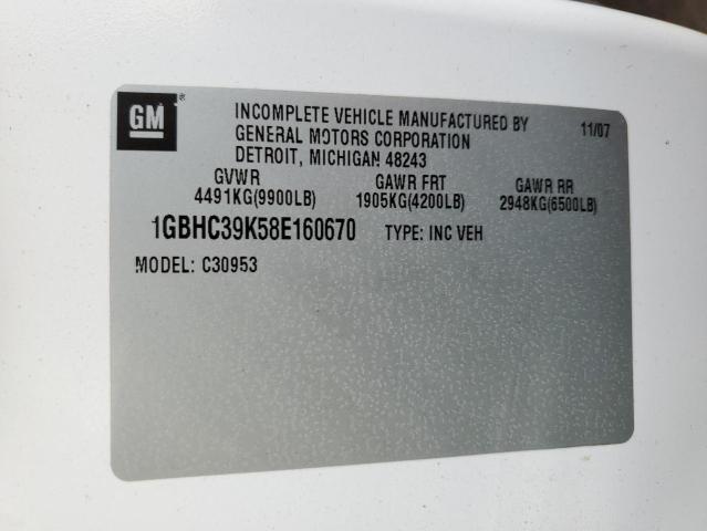 1GBHC39K58E160670 - 2008 CHEVROLET SILVERADO C3500 WHITE photo 12