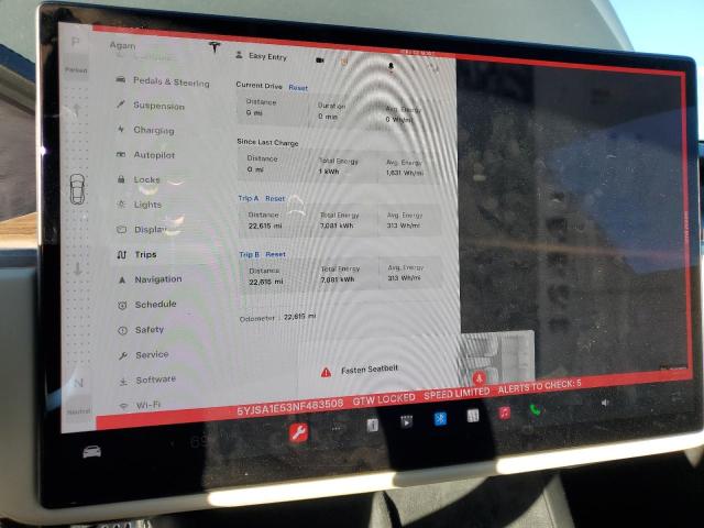 5YJSA1E53NF483508 - 2022 TESLA MODEL S SILVER photo 9