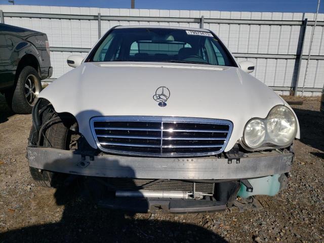 WDBRF52H97F884497 - 2007 MERCEDES-BENZ C 230 WHITE photo 5