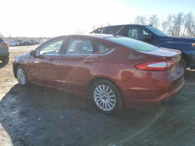 3FA6P0LU3ER162254 - 2014 FORD FUSION SE HYBRID BURGUNDY photo 2