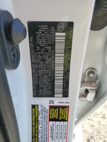 4T1G11AKXPU779598 - 2023 TOYOTA CAMRY SE NIGHT SHADE WHITE photo 12