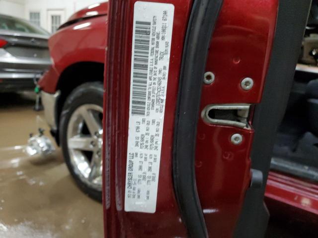 1C6RD7GTXCS146345 - 2012 DODGE RAM 1500 SLT RED photo 12